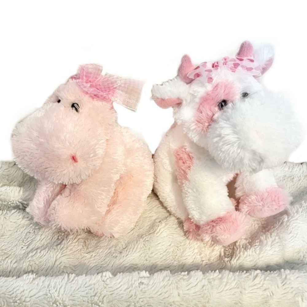 RUSS Berrie & Co « Maribel » and « Darly » Cow and Hippopotamus Plush Toys